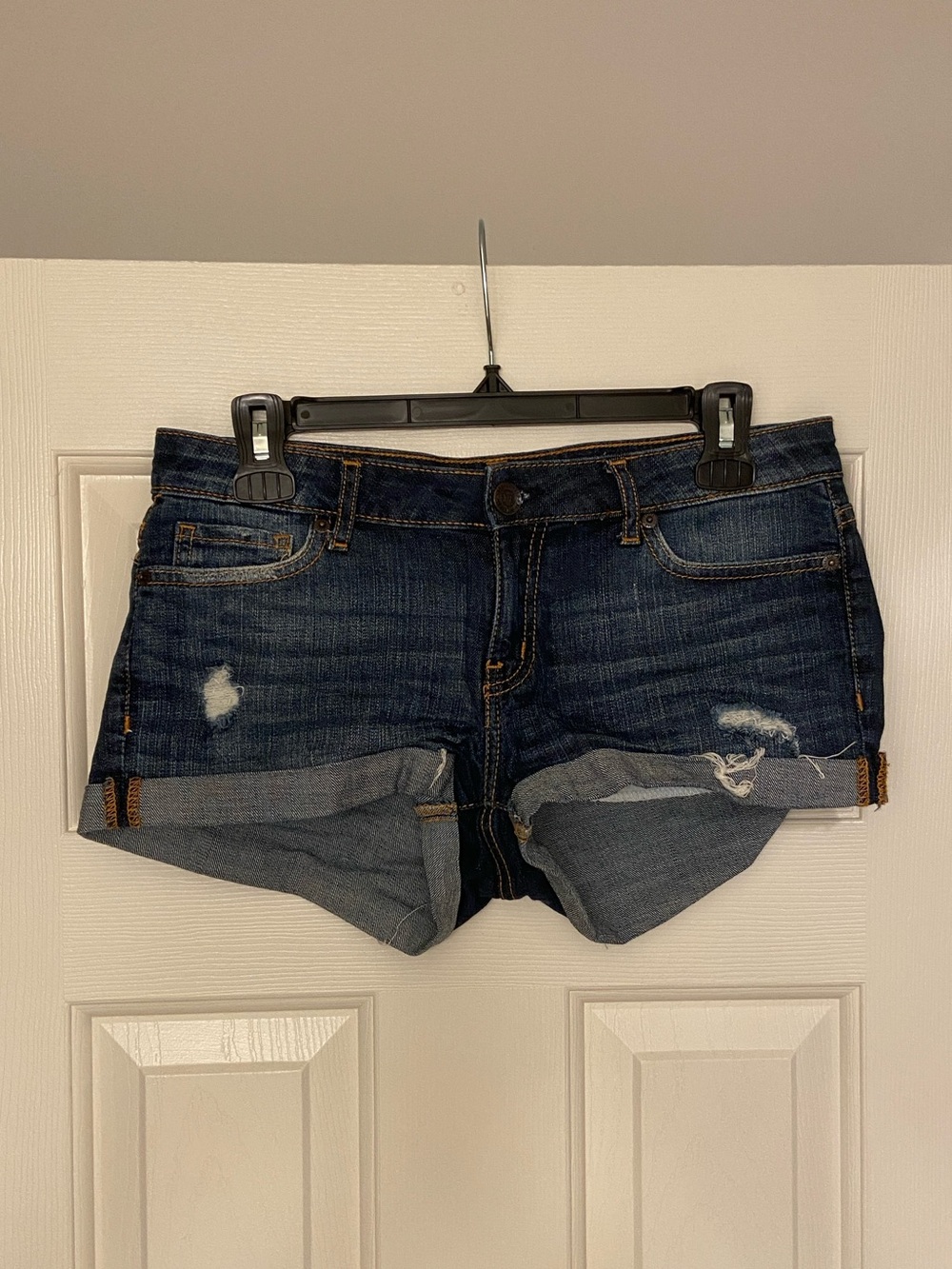 Aeropostale Shorty Distressed Blue Denim Shorts